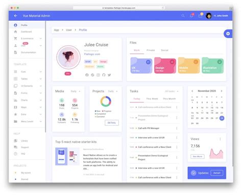 vuetify template free.